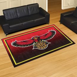 Atlanta Hawks Moscot Retro Area Rug - 5' x 8' Nylon