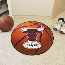 Chicago Bulls Moscot Retro Basketball Shaped Area Rug