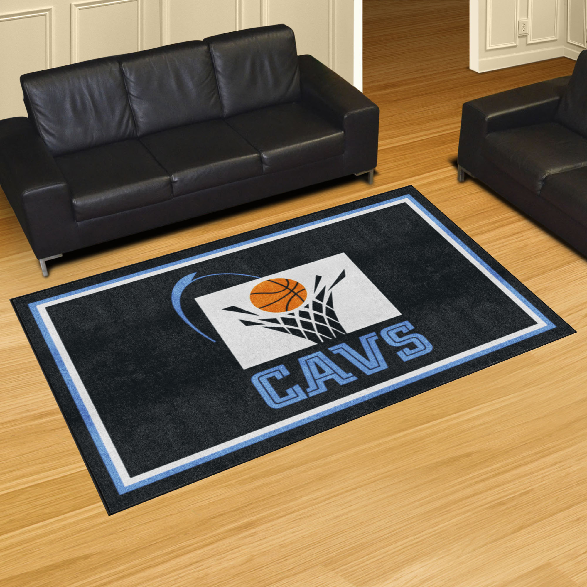 Cleveland Cavaliers Logo Retro Area Rug - 5' x 8' Nylon