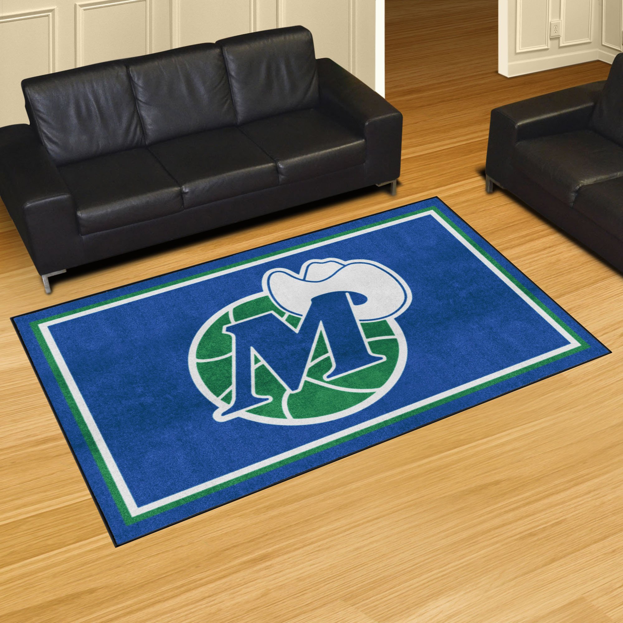 Dallas Mavericks Logo Retro Area Rug - 5' x 8' Nylon