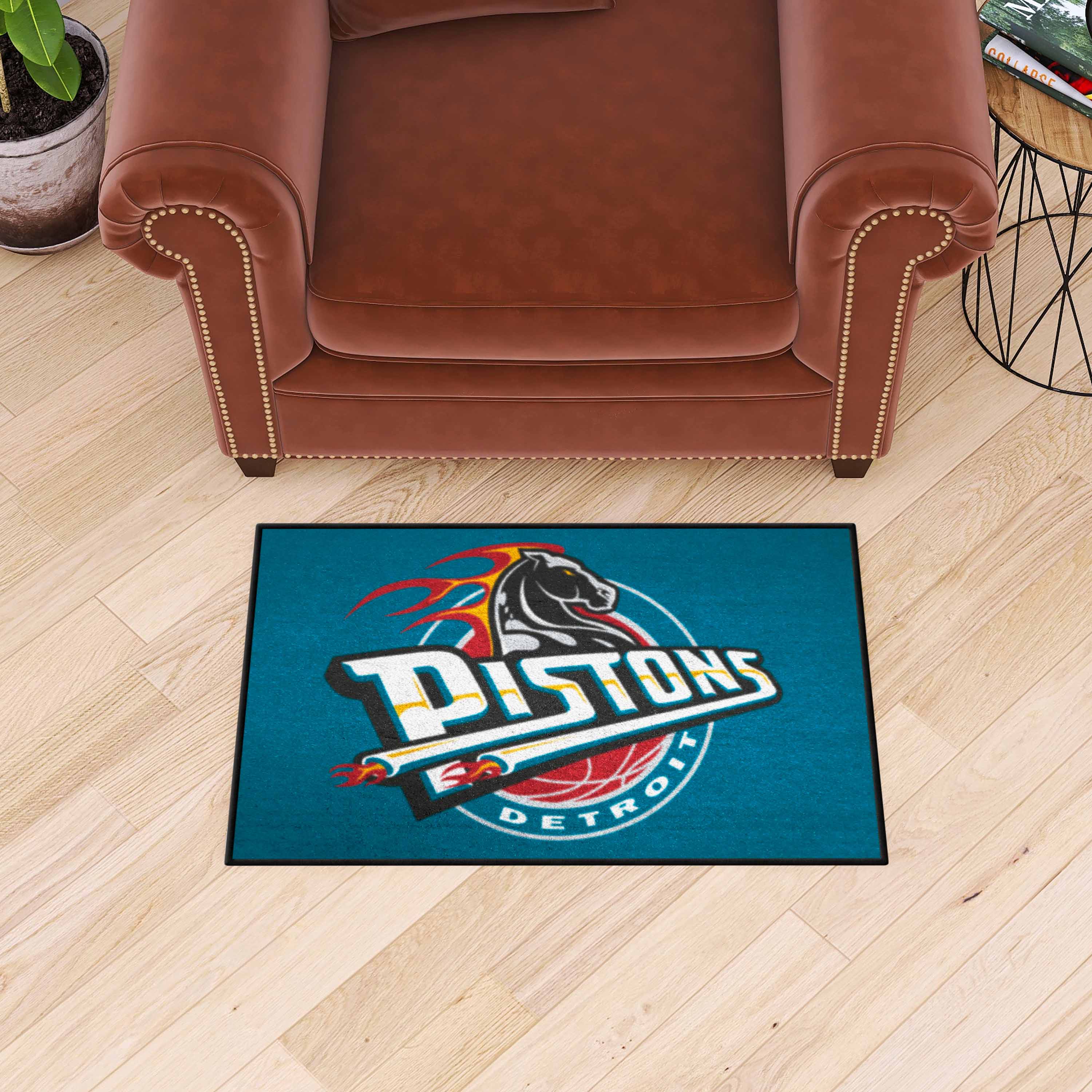 Detroit Pistons Logo Retro Starter Mat - 19 x 30