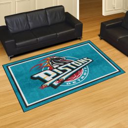 Detroit Pistons Moscot Retro Area Rug - 5' x 8' Nylon