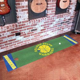 Golden State Warriors Logo Retro Putting Green Mat - 18 x 72