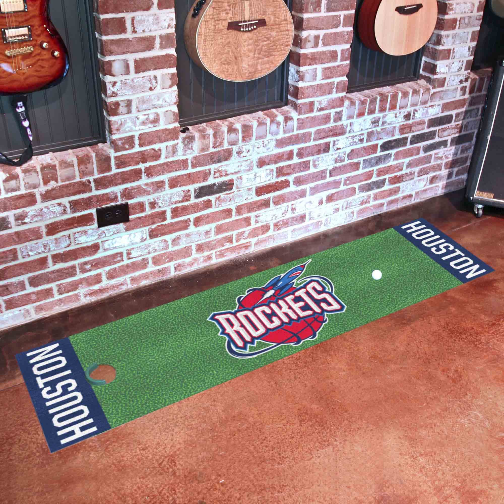 Houston Rockets Moscot Retro Putting Green Mat - 18 x 72