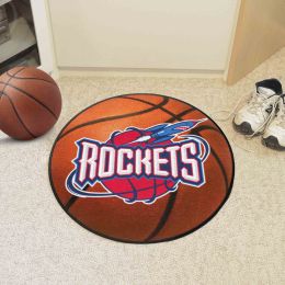 Houston Rockets Moscot Retro Basketball Shaped Area Rug