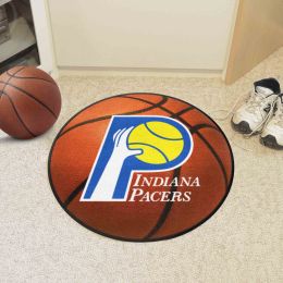 Indiana Pacers Logo Retro Basketball Shaped Area Rug