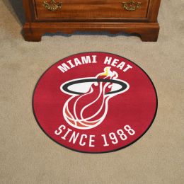 Miami Heat Logo Retro Roundel Mat - 27"