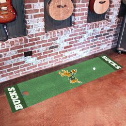 Milwaukee Bucks Moscot Retro Putting Green Mat - 18 x 72