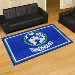 Minnesota Timberwolves Moscot Retro Area Rug - 5' x 8' Nylon