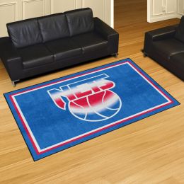 New Jersey Nets Logo Retro Area Rug - 5' x 8' Nylon