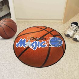 Orlando Magic Logo Retro Basketball Shaped Area Rug