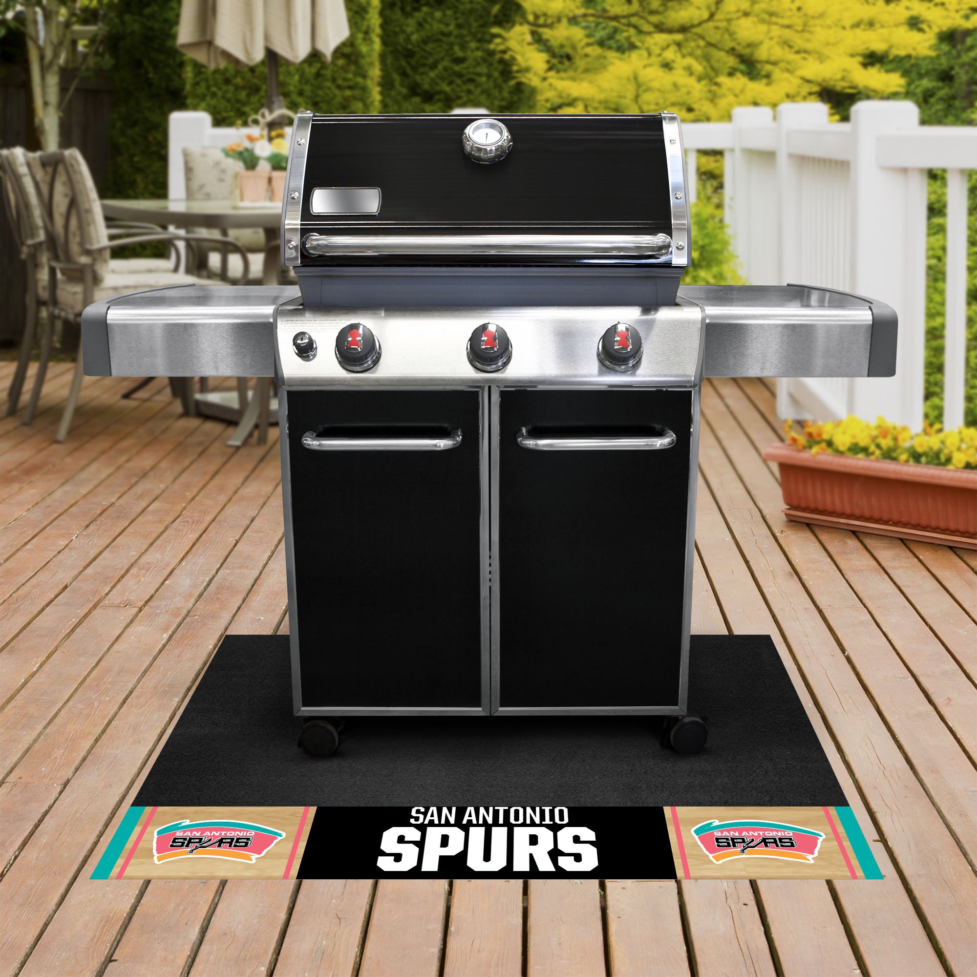 San Antonio Spurs Logo Retro Grill Mat - Vinyl 26 x 42