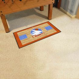 San Diego Clippers Logo Retro Basketball Court Runner Mat - 24 x 44