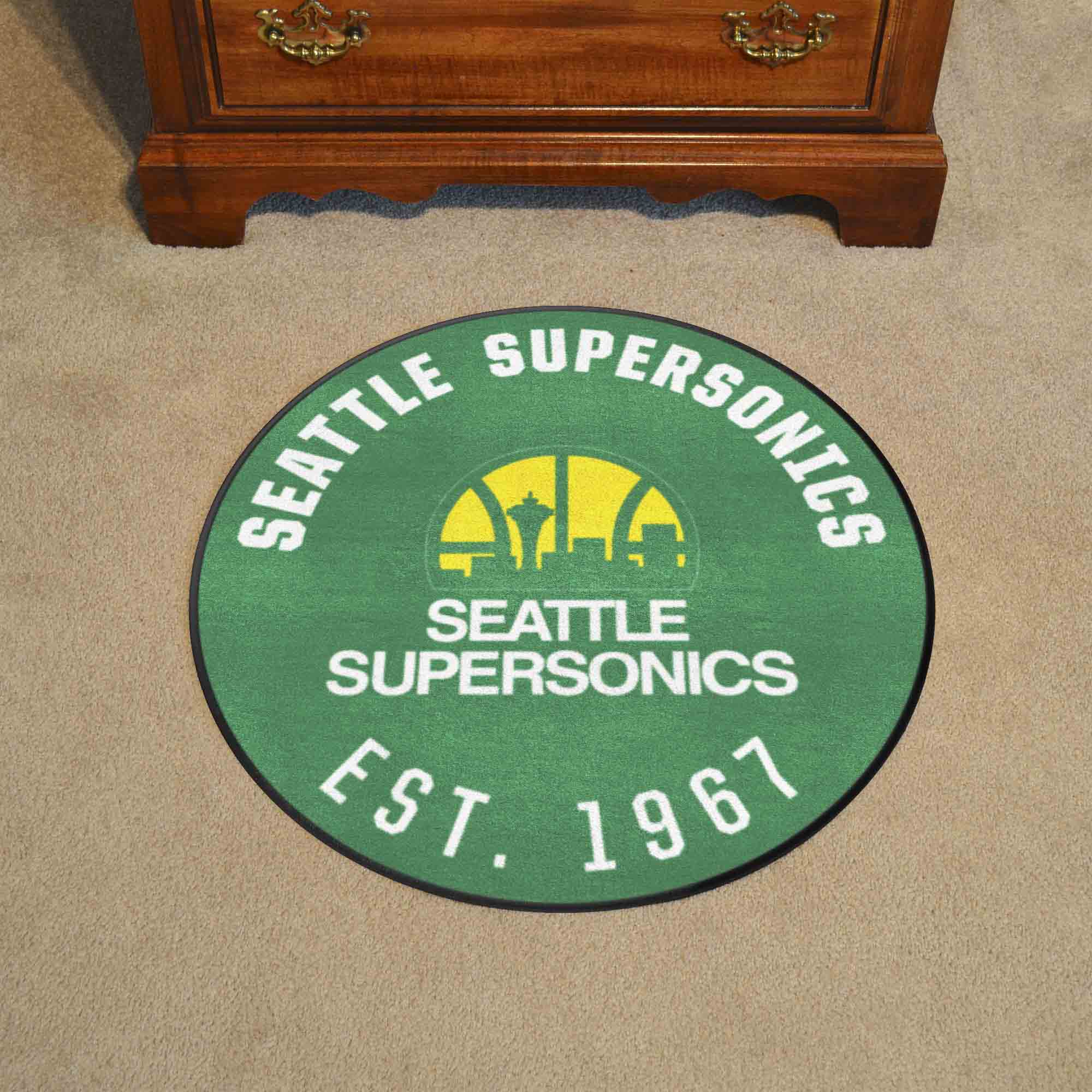 Seattle Supersonics Logo Retro Roundel Mat - 27"