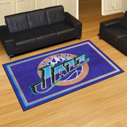Utah Jazz Logo Retro Area Rug - 5' x 8' Nylon