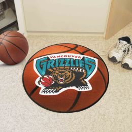 Vancouver Grizzlies Moscot Retro Basketball Shaped Area Rug