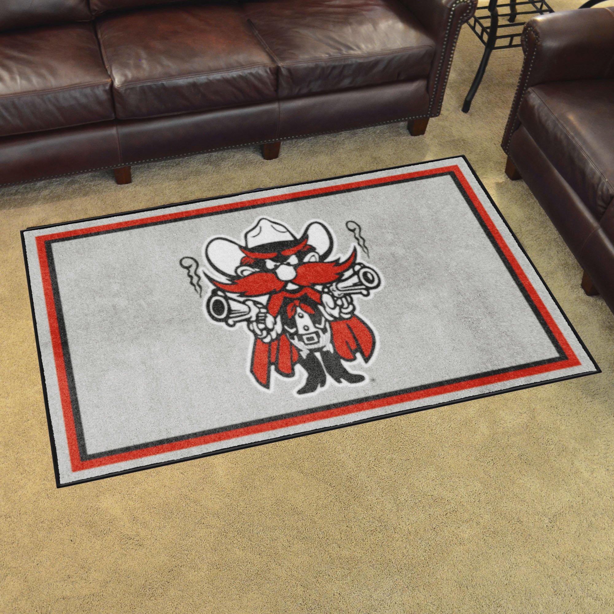 Texas Tech Red Raiders Area Rug - 4' x 6' Red Alt Logo Nylon