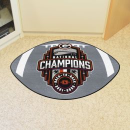 Georgia Football Shaped Area Rug â€“ 2022-23 BCS Championship