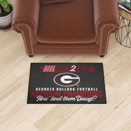 Bulldogs Black Dynasty Starter Doormat - 19" x 30"