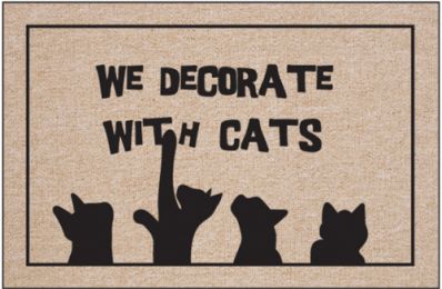We decorate With Cats Doormat
