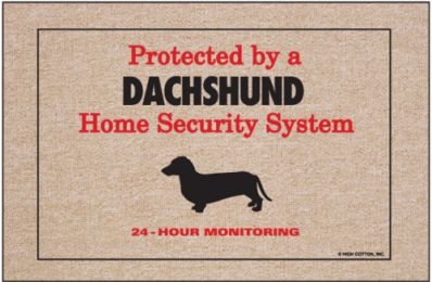 Home Security Dachshund Doormat