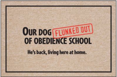 Obedience School Doormat