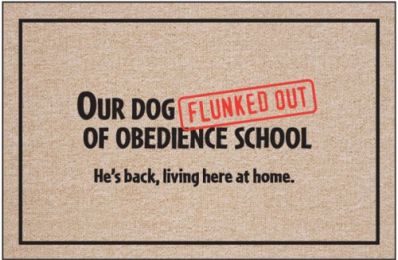 Obedience School Doormat