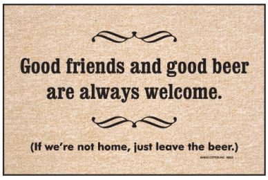 Olefin Indoor & Outdoor Doormat - Good Friends & Beer