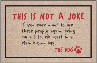 Not a Joke Dog Doormat