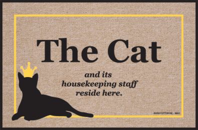 Cat Housekeeping Staff Funny Doormat - Humorous Welcome Mat