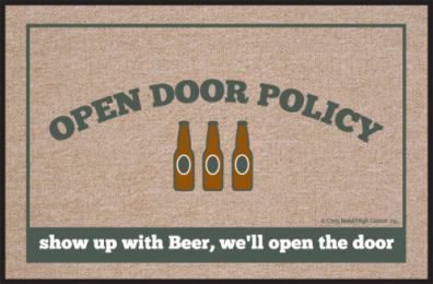 Open Door Policy - Beer Doormat