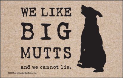 Humorous Big Mutts Funny Dog Olefin Indoor/Outdoor Welcome Mat