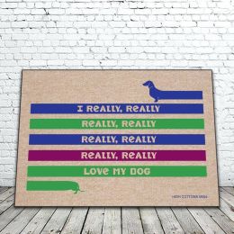 I Really Love My Dog Doormat - Funny