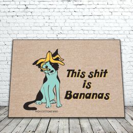 This Shit is Bananas Doormat - Humorous Floor Mat