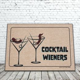 Cocktail Wieners Funny - 18 x 30 Humorous Doormat