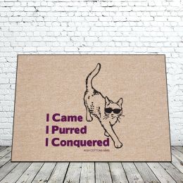 I Came I Purred I Conquered Doormat - 18x30 Funny