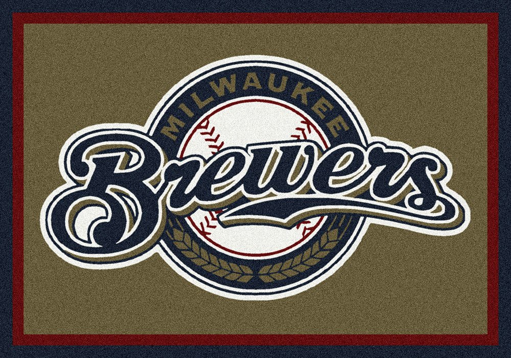 Milwaukee Brewers Spirit Mlb Baseball Logo Area Rug