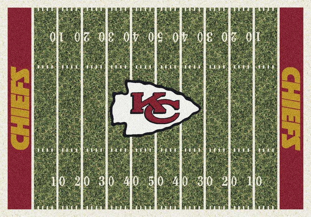 Kansas City Chiefs Home Field Area Rug NFL Football Logo