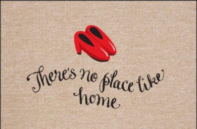 No Place Like Home Indoor or Outdoor Olefin Floor Mat - Doormat