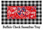 Fall Floral Check Sassafras Mat - 10 x 22 Insert Doormat