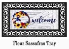 Americana Floral Wreath Sassafras Mat - 10 x 22 Insert Doormat