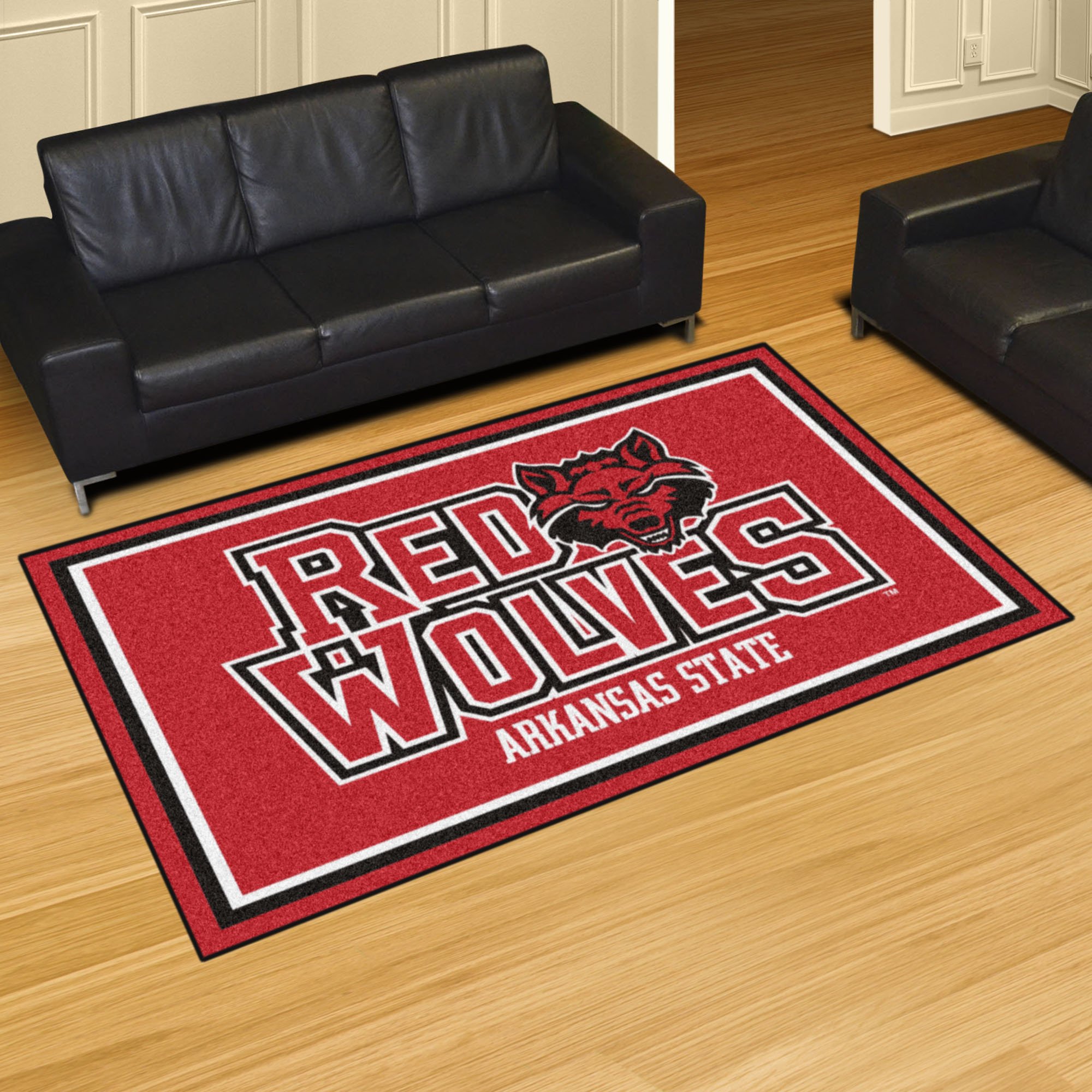 Arkansas State University Red Wolves Area Rug â€“ 5 x 8