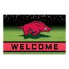 Arkansas  University Flocked Rubber Doormat - 18 x 30