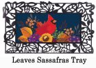 Autumn Cardinal Floral Sassafras Mat - 10 x 22 Insert Doormat