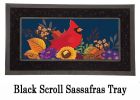 Autumn Cardinal Floral Sassafras Mat - 10 x 22 Insert Doormat