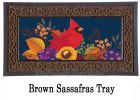 Autumn Cardinal Floral Sassafras Mat - 10 x 22 Insert Doormat