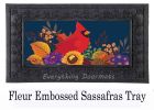 Autumn Cardinal Floral Sassafras Mat - 10 x 22 Insert Doormat