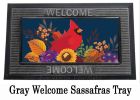 Autumn Cardinal Floral Sassafras Mat - 10 x 22 Insert Doormat