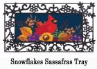 Autumn Cardinal Floral Sassafras Mat - 10 x 22 Insert Doormat