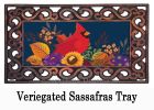 Autumn Cardinal Floral Sassafras Mat - 10 x 22 Insert Doormat